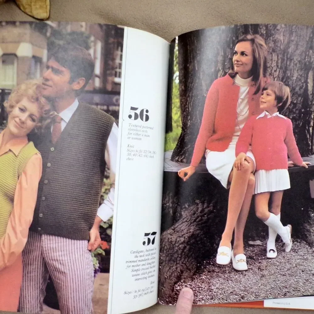 Knitting, A Pattern Book Golden Hands Vintage 1972 Color Photos